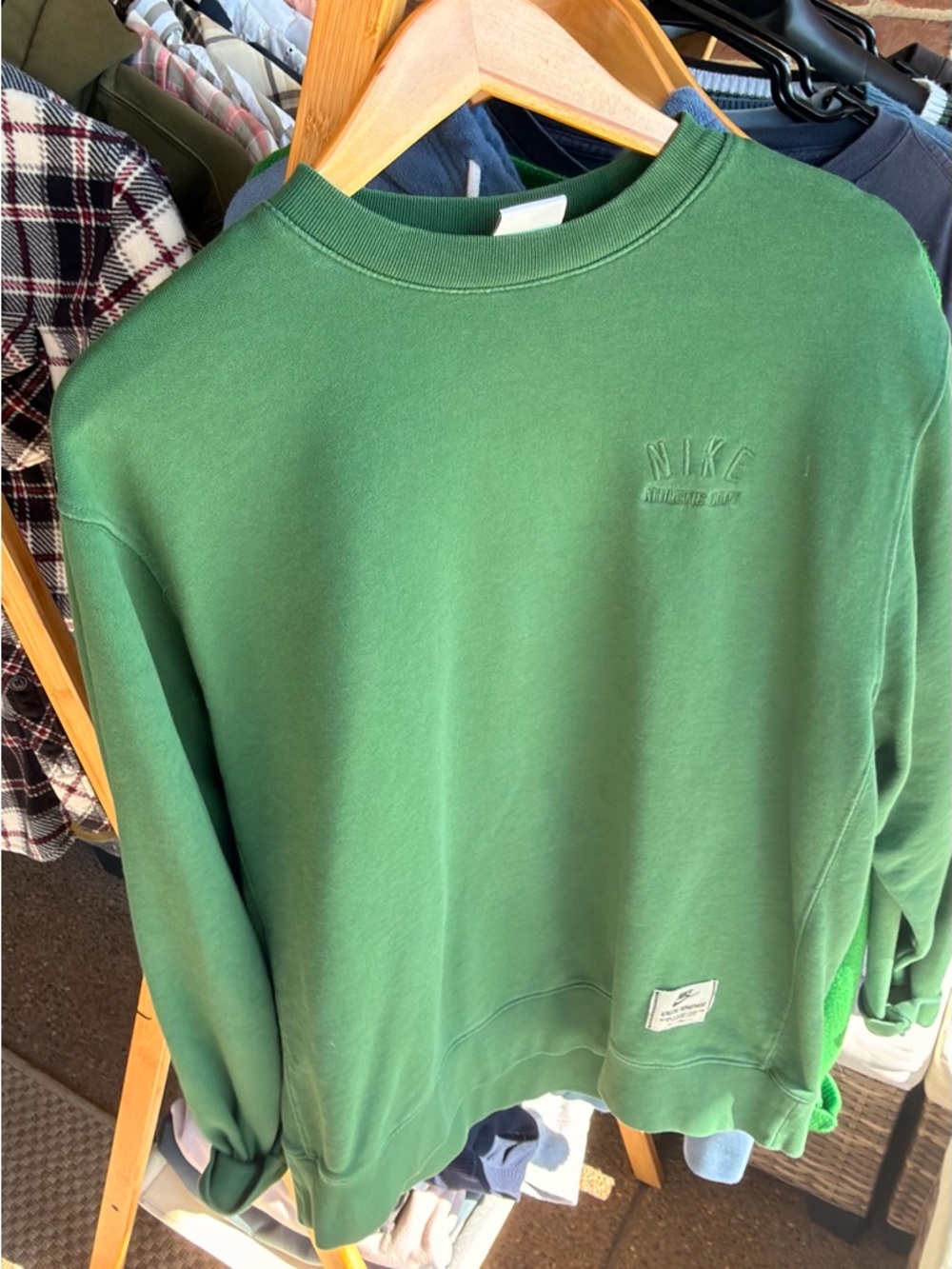 Nike Green Embroidered Crewneck Sweatshirt